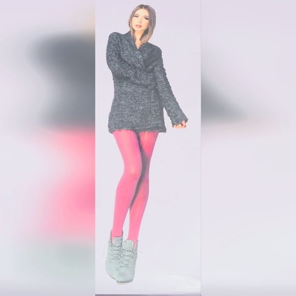 NIB Zioccie 80 Denier Opaque Microfibre Tights Hot Pink - Picture 5 of 7